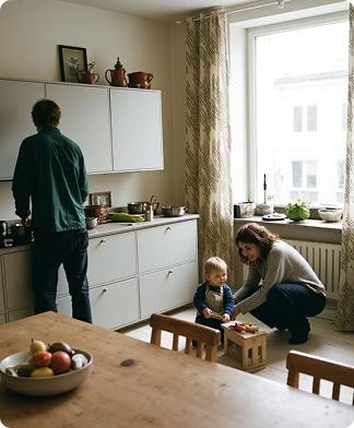Familj i hemmet